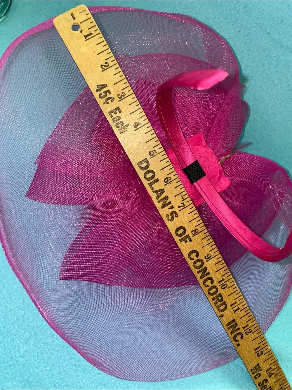 FASCINATOR light up mesh fuchsia pink headband elegant floral fun NEW size OSFA